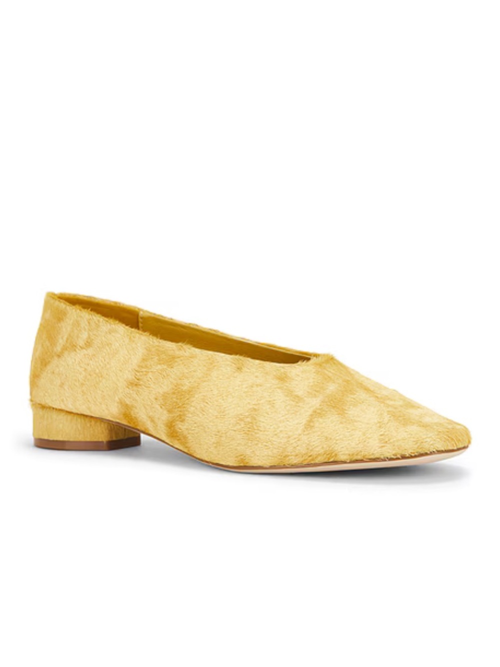 Jeffrey Campbell Trustee Pump Yellow fur ballet flats shoes Revolve 6